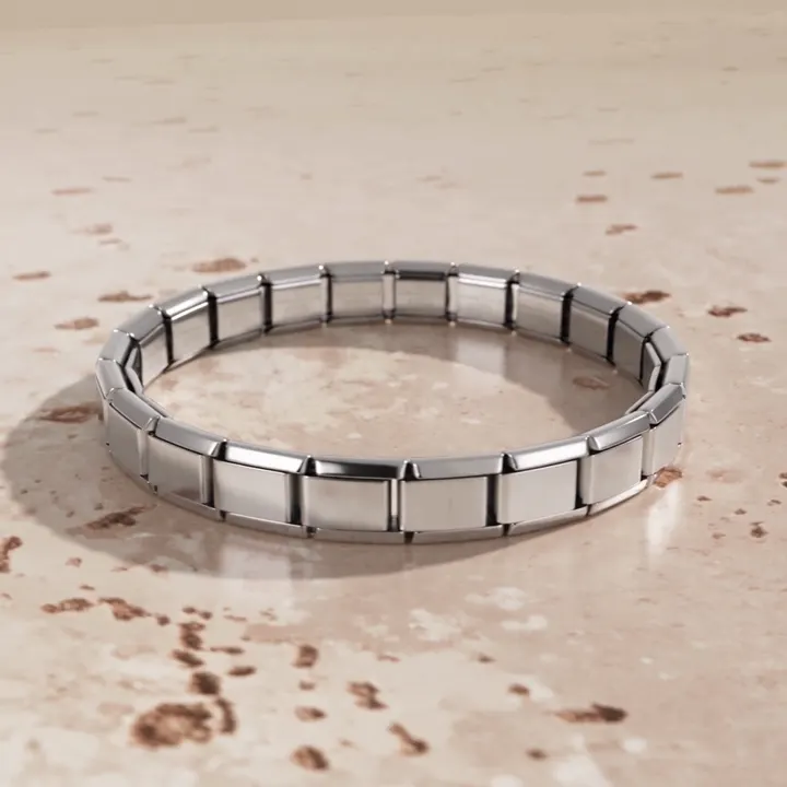 The Classico — Silver modular bracelet, without charms
